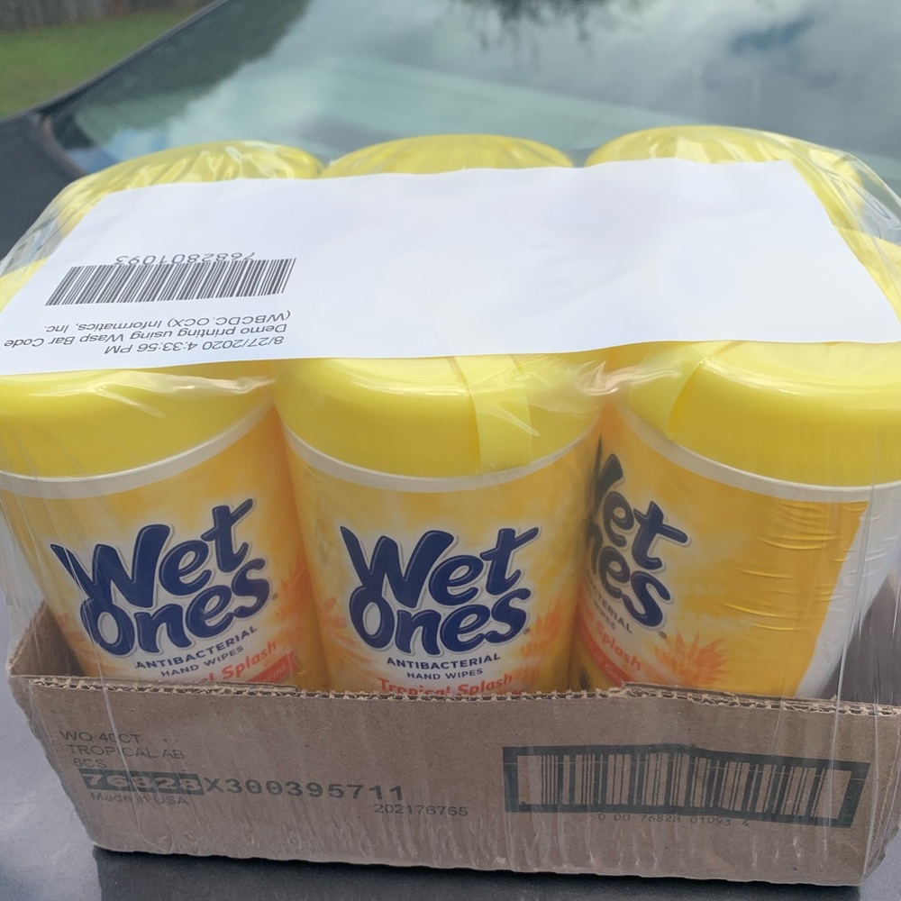 6 pack WET ONES  WIPES 40ct EACH=240